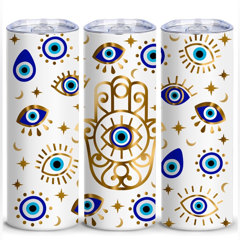 Evil Eye Design Tumbler